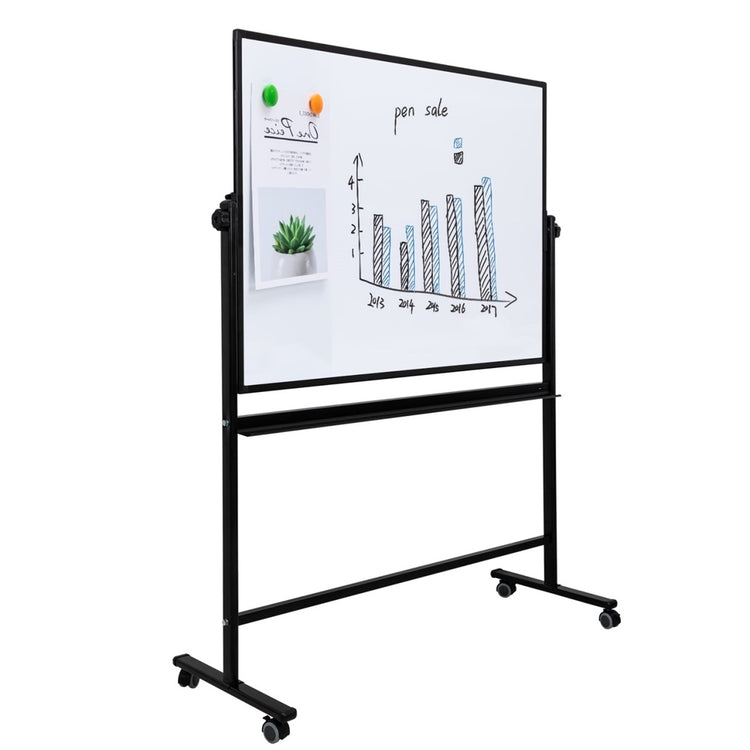 Deli E7882 Focus 2-Sided Magnetic Whiteboard 4×3 Feet with Stand E7882