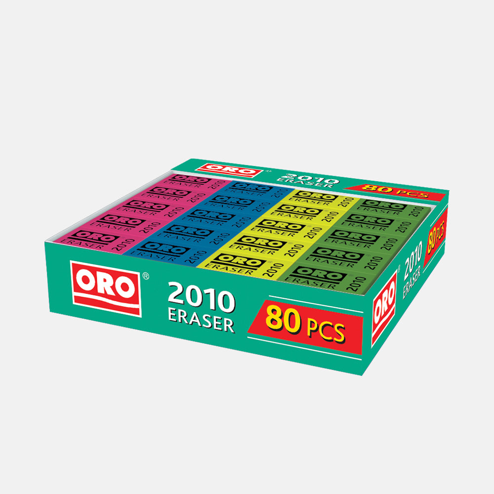 oro 2010 Colorful Erasers 80 Pcs