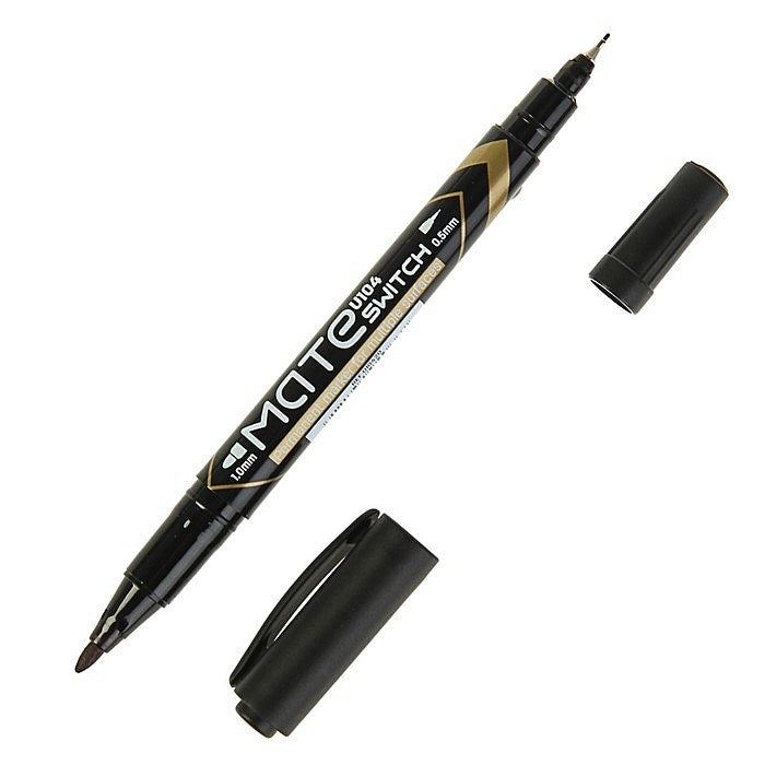 Deli EU10420-30 Mate Switch Dual Tip Permanent Marker (1PC)