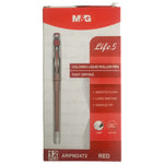 M&G ARPM 2472 Roller Pen, 0.5mm, Red (pack of 12)