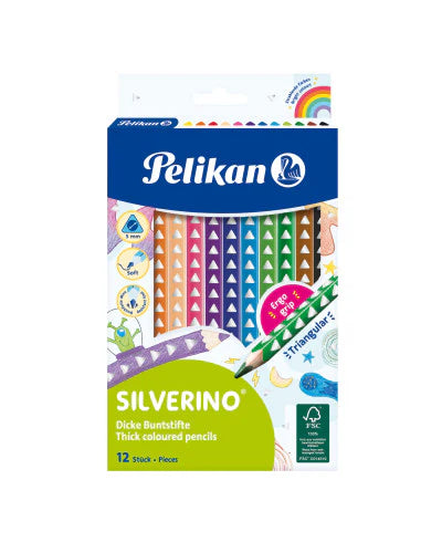 PELIKAN COLOR PENCIL SILVERINO 12 PCS BOX