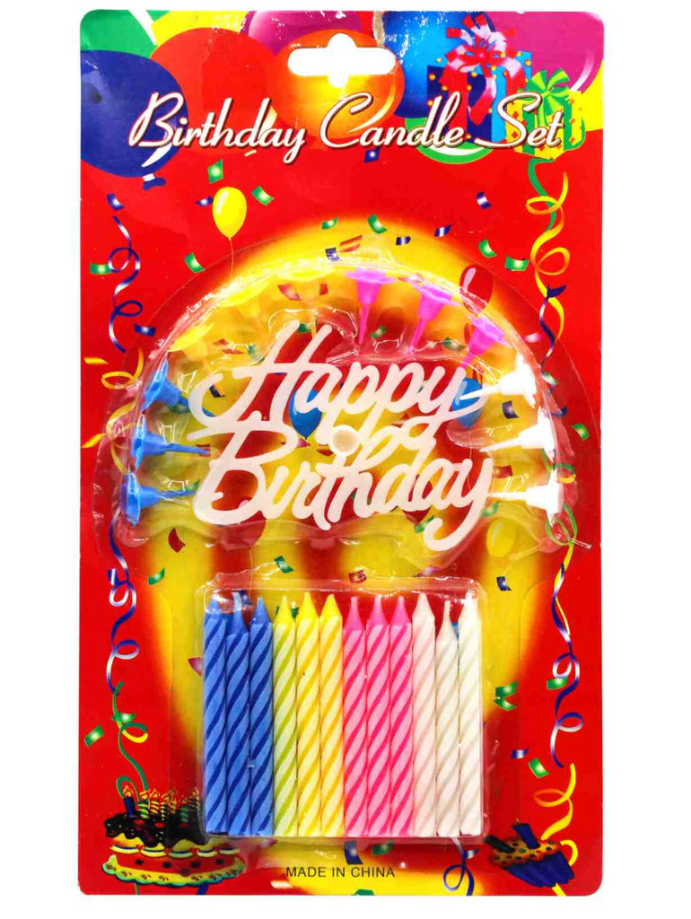 Multicolor Birthday Candle Set