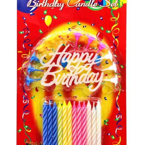 Multicolor Birthday Candle Set