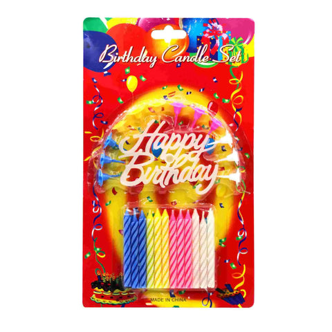 Multicolor Birthday Candle Set