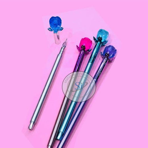 Flower Fancy Gel Pen Plastic Body (1 Pcs)