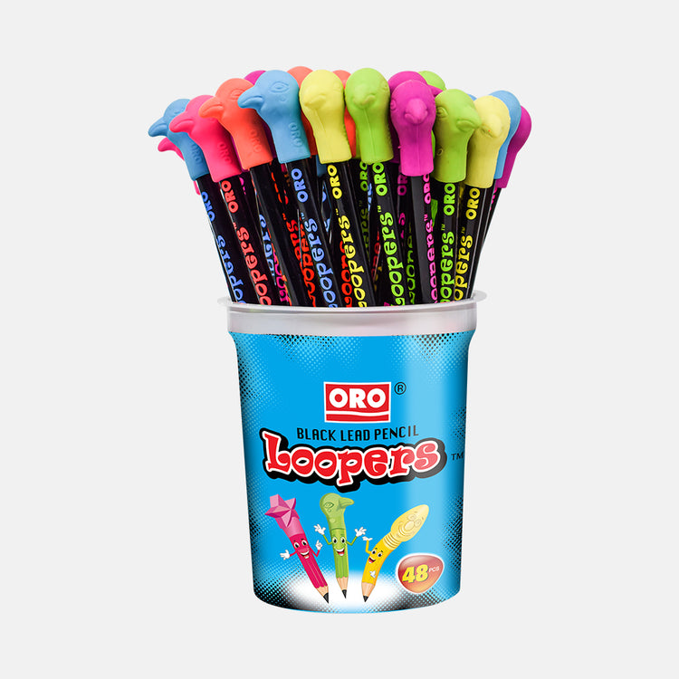 oro Loopers Bird Small Jar of 48 Pencils