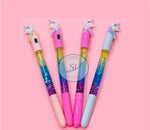 Unicorn Gel Pen with LED light & Water Filled Glitter (1Pcs)