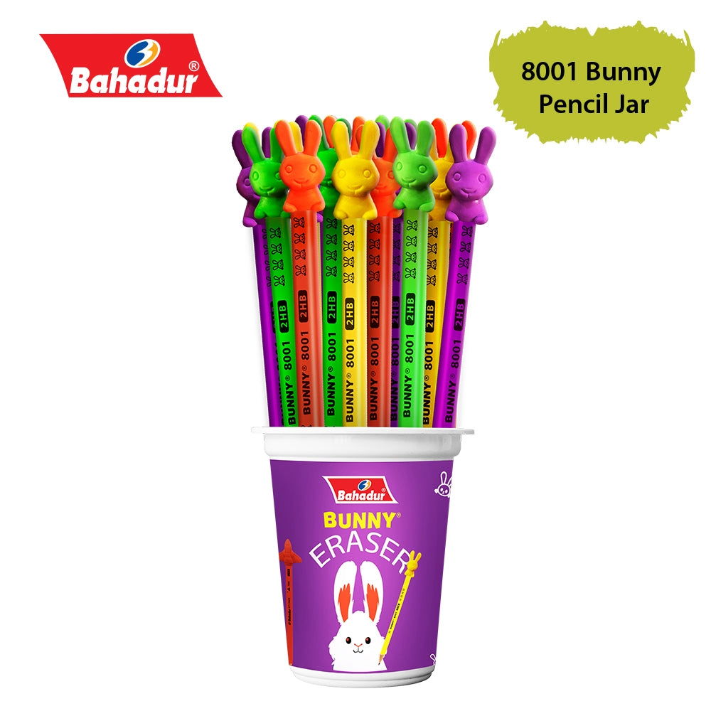 BAHADUR 8001 Bunny Pencil Jar 48PCS