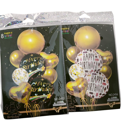 HBD SMILE BALOON 8 PCS( 1 PACK)