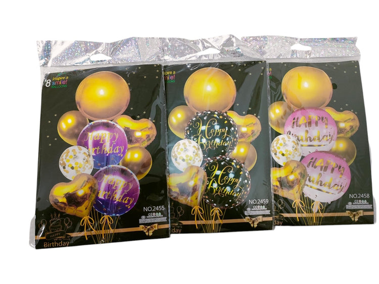 HBD SMILE BALOON 8 PCS( 1 PACK)