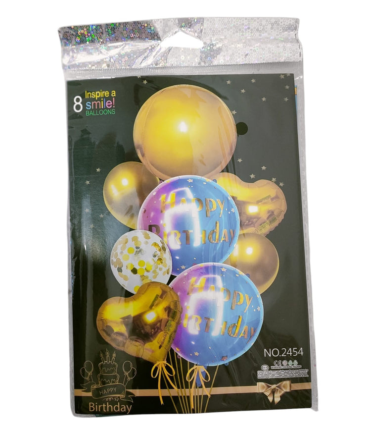 HBD SMILE BALOON 8 PCS( 1 PACK)