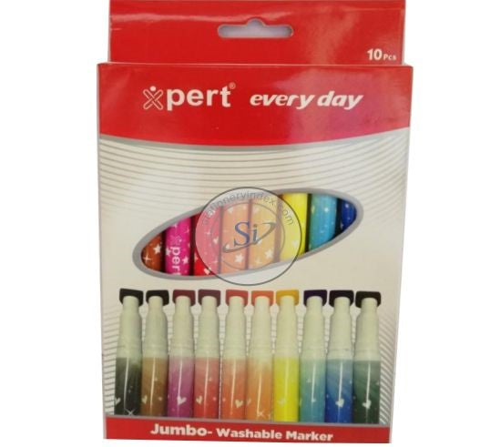 Xpert Jumbo Washable Marker (Set of 10Pcs)