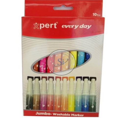 Xpert Jumbo Washable Marker (Set of 10Pcs)