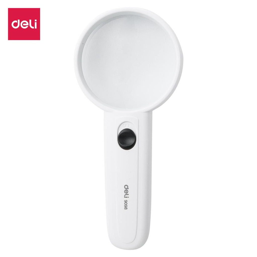 Deli Magnifying Glass 60/75mm with LED Light ( 1 PC)