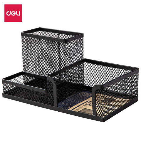 Deli E9175 Mesh Metal Desk Organizer