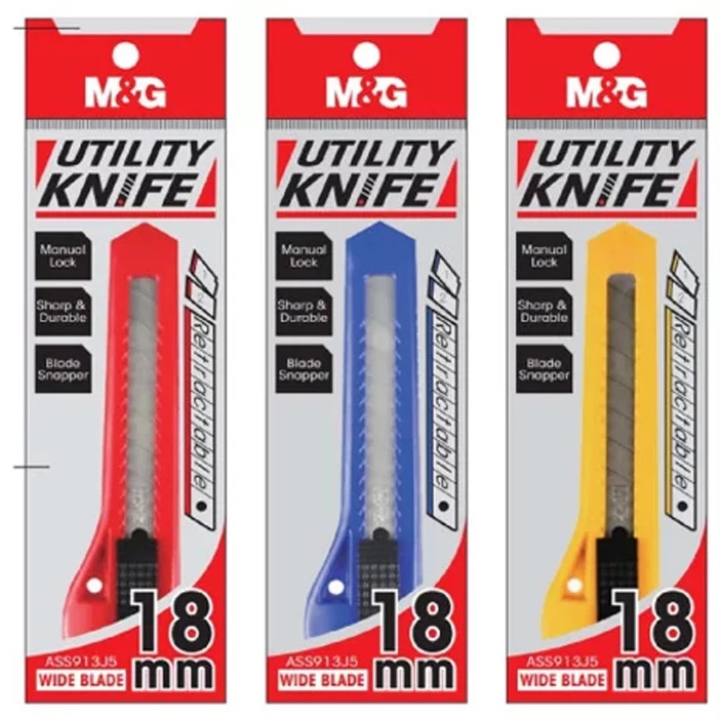 M&G ASSn913j5 Utility Knife Paper Cutter 18mm(1pc)