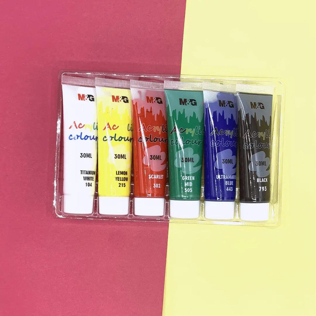 M&G Acrylic Colours 30ml Pack Of 6 Pcs